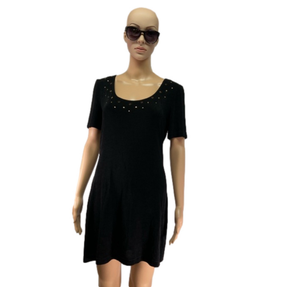 Joseph Ribkoff Black Dress 17 inches pit to pit likely medium - Picture 3 of 8